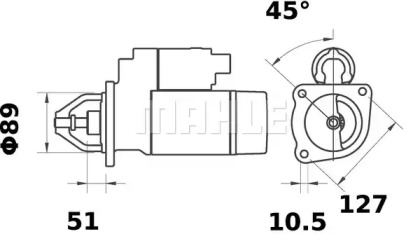 Стартер MAHLE ORIGINAL MS 309