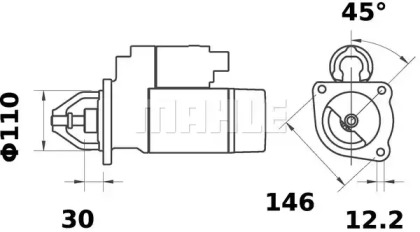 Стартер MAHLE ORIGINAL MS 214