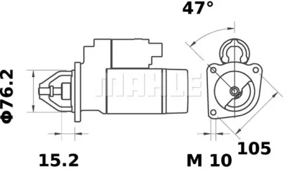 Стартер MAHLE ORIGINAL MS 217