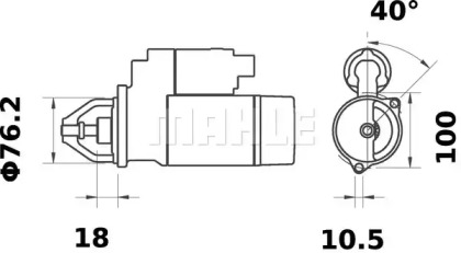 Стартер MAHLE ORIGINAL MS 152