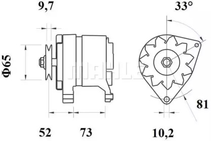 Генератор MAHLE ORIGINAL MG 573