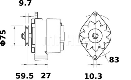 Генератор MAHLE ORIGINAL MG 515