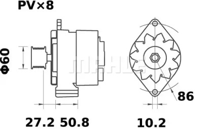 Генератор MAHLE ORIGINAL MG 519