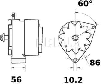 Генератор MAHLE ORIGINAL MG 233