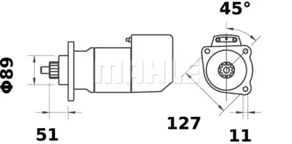 Стартер MAHLE ORIGINAL MS 587