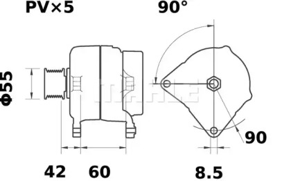 Генератор MAHLE ORIGINAL MG 108