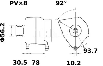 Генератор MAHLE ORIGINAL MG 112