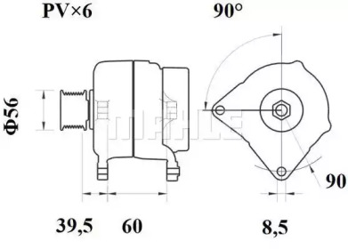 Генератор MAHLE ORIGINAL MG 282