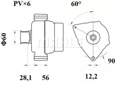 Генератор MAHLE ORIGINAL MG 385