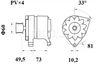 Генератор MAHLE ORIGINAL MG 389