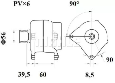 Генератор MAHLE ORIGINAL MG 402