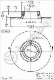 Тормозной диск BRECO BS 7052