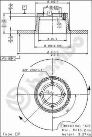 Тормозной диск BRECO BS 7073