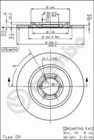 Тормозной диск BRECO BS 7075