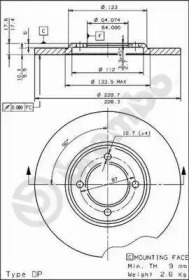 Тормозной диск BRECO BS 7093