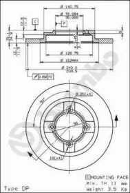 Тормозной диск BRECO BS 7321