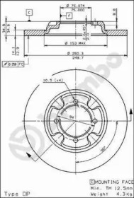 Тормозной диск BRECO BS 7330