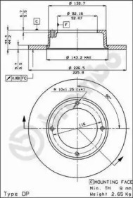 Тормозной диск BRECO BS 7191