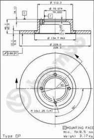 Тормозной диск BRECO BS 7201