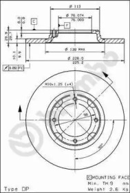 Тормозной диск BRECO BS 7266