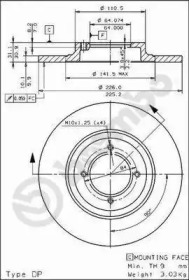 Тормозной диск BRECO BS 7267