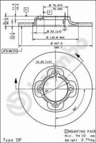 Тормозной диск BRECO BS 7269