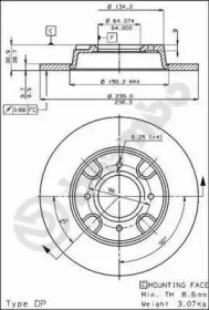 Тормозной диск BRECO BS 7288