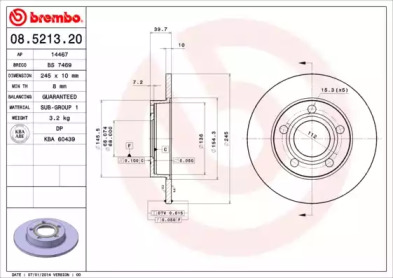 Тормозной диск BRECO BS 7469