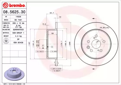 Тормозной диск BRECO BS 7491