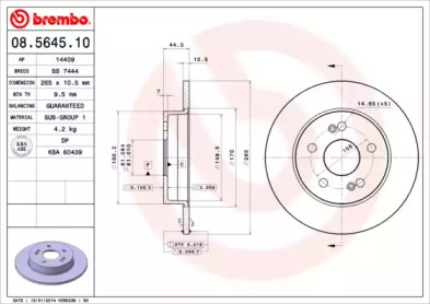 Тормозной диск BRECO BS 7444