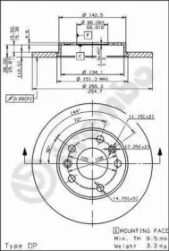 Тормозной диск BRECO BS 7443