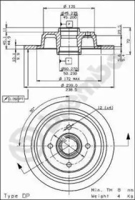 Тормозной диск BRECO BS 7455