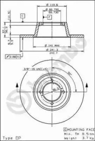 Тормозной диск BRECO BS 7453