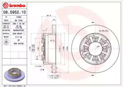 Тормозной диск BRECO BS 7546