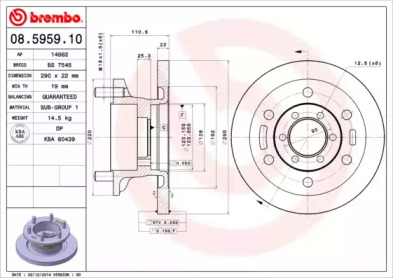 Тормозной диск BRECO BS 7545