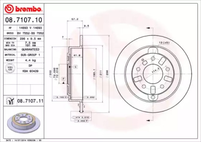 Тормозной диск BRECO BS 7552