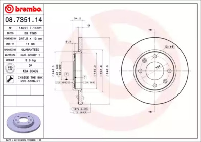 Тормозной диск BRECO BS 7560