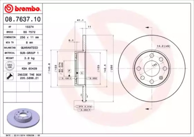 Тормозной диск BRECO BS 7572