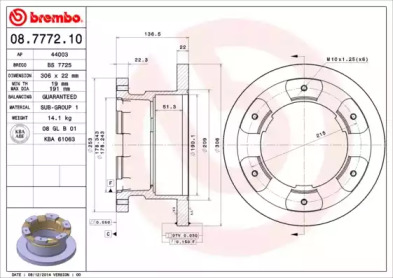 Тормозной диск BRECO BS 7725