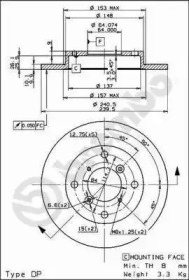 Тормозной диск BRECO BS 7615