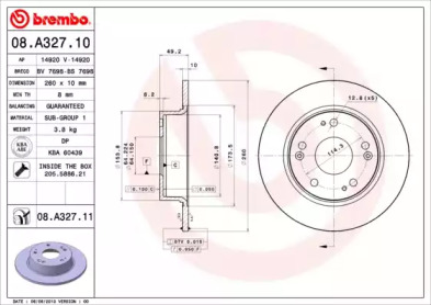 Тормозной диск BRECO BS 7698