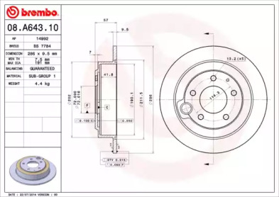 Тормозной диск BRECO BS 7784