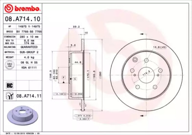 Тормозной диск BRECO BS 7766