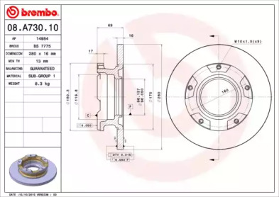 Тормозной диск BRECO BS 7775