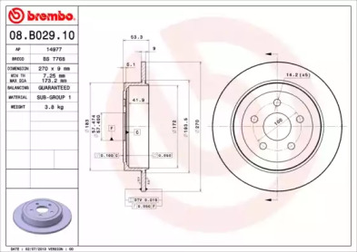 Тормозной диск BRECO BS 7768