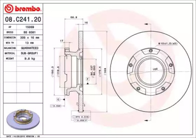 Тормозной диск BRECO BS 6081