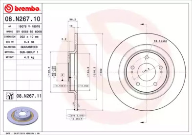 Тормозной диск BRECO BS 6068