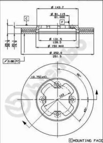 Тормозной диск BRECO BS 7918