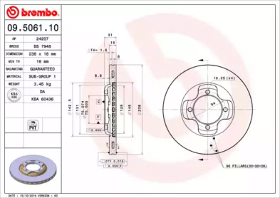 Тормозной диск BRECO BS 7948