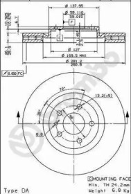 Тормозной диск BRECO BS 8094